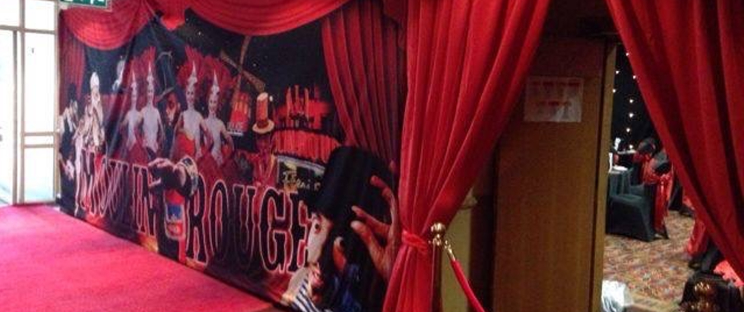 Moulin Rough Themed Event prop hire