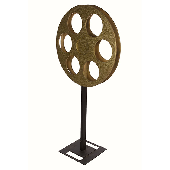 Giant Gold Glittered Film Reel Prop