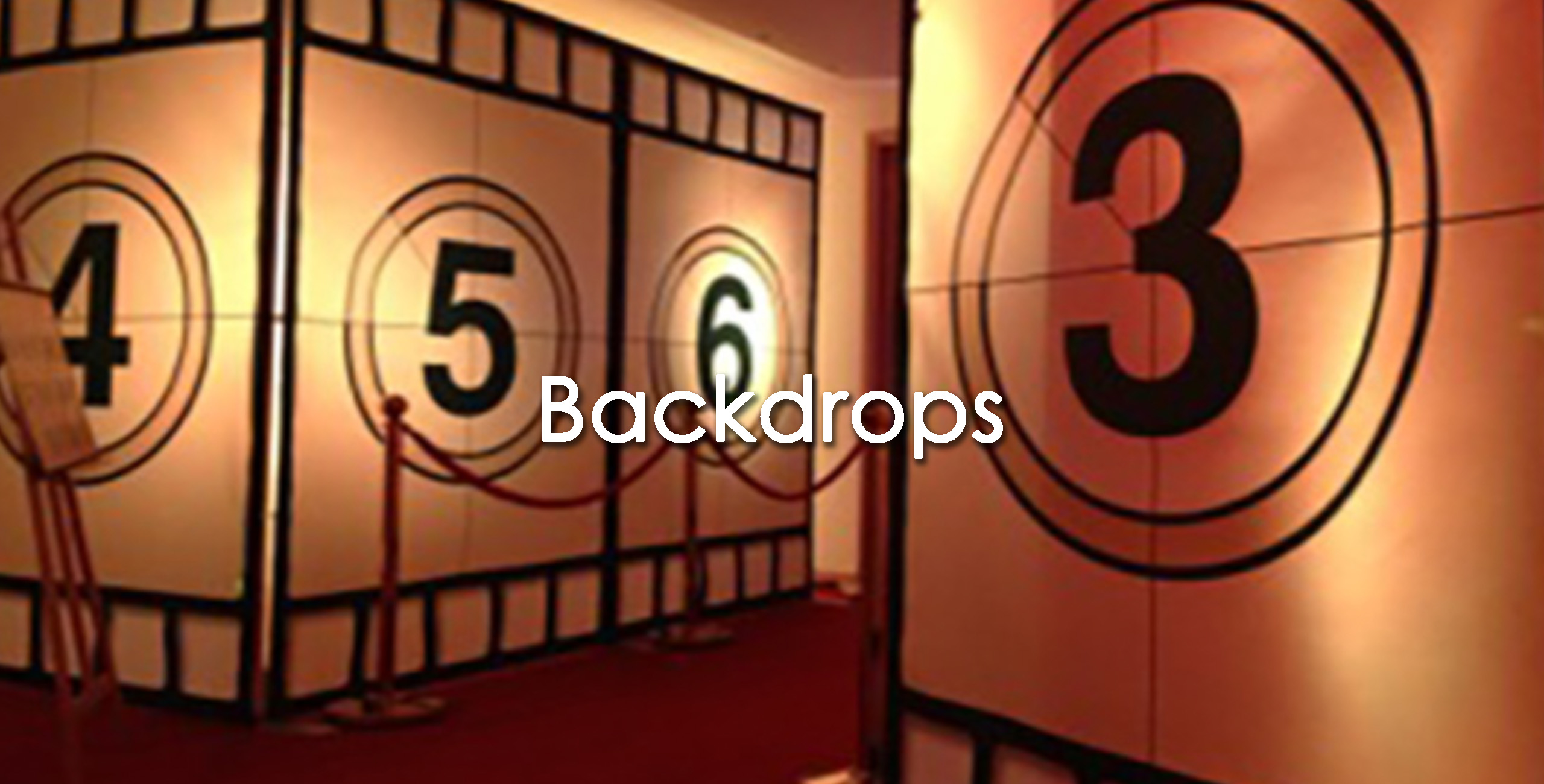Backdrops prop hire themed events