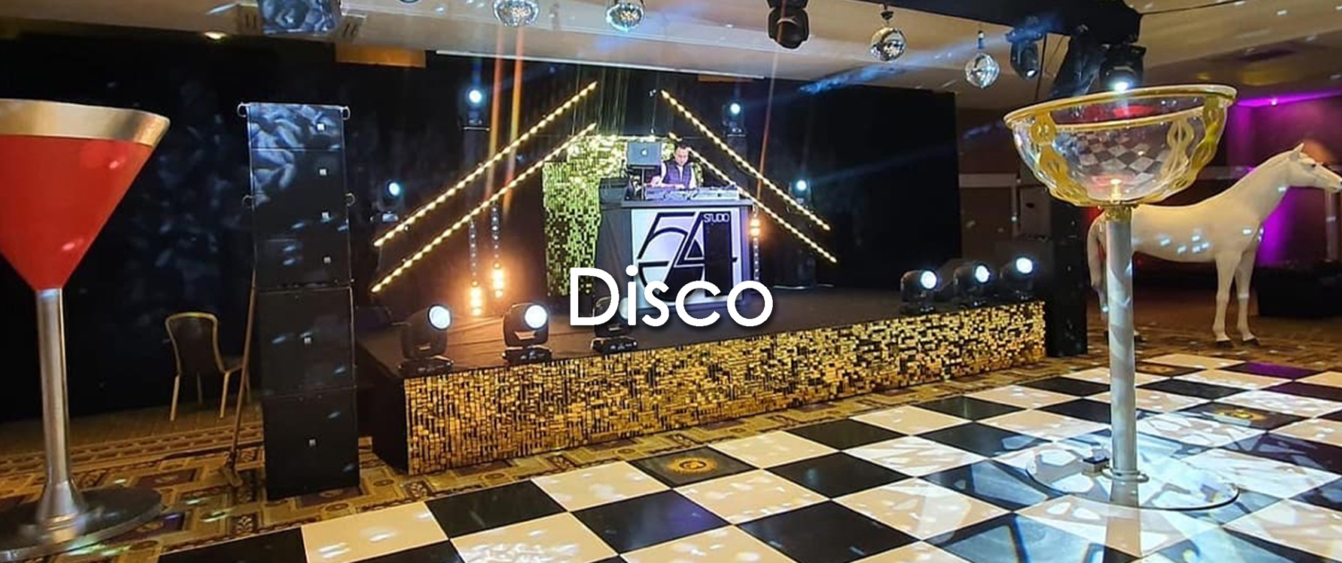 Disco prop hire themed events